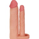 Manson pentru extensia penisului LOVETOY penetrare, culoarea pielii Double Pleasure X-Tender, cu dildo pentru dublă